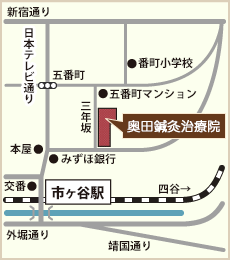 市ヶ谷駅からの地図